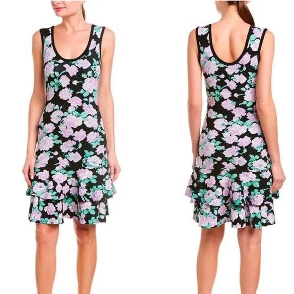 Ronny Kobo Haya Floral Ruffle Dress Size Medium - Picture 1 of 8
